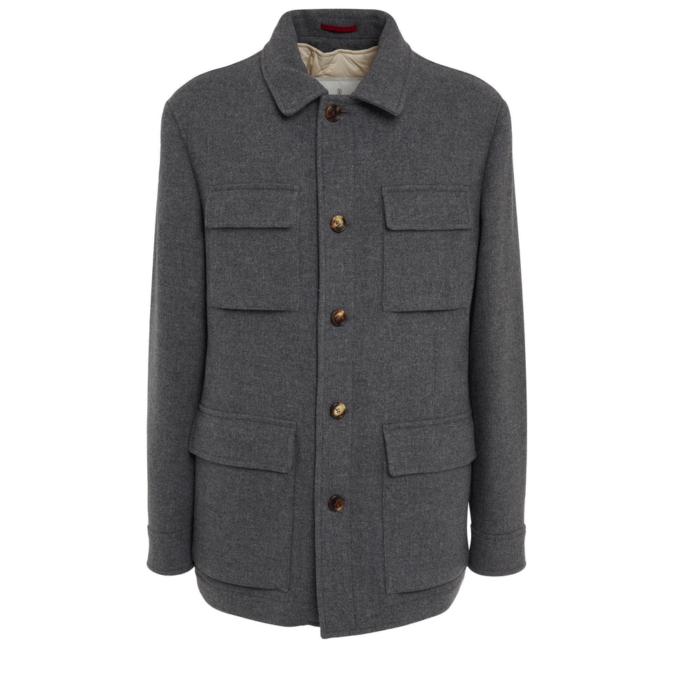 Giubbotto in lana grigio