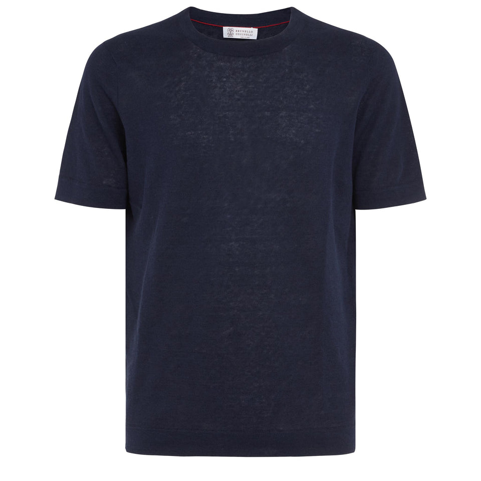 Maglia in cashmere blu