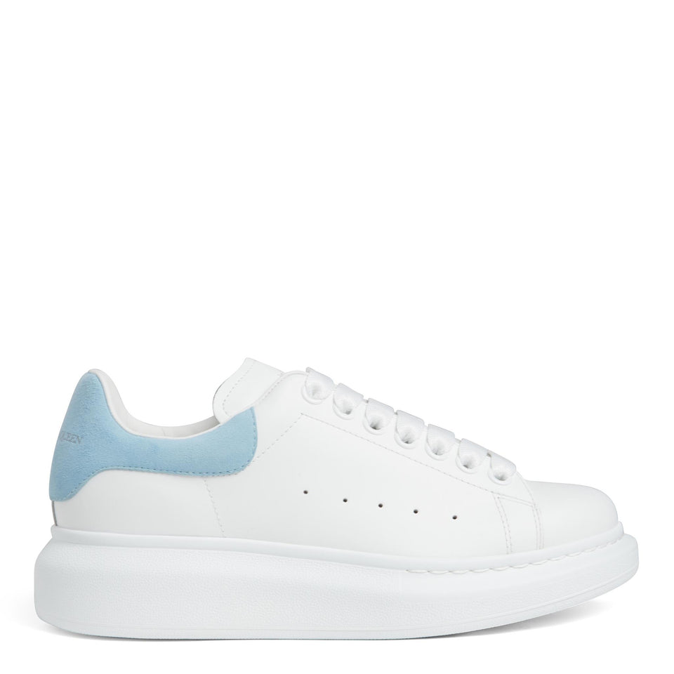 Sneakers oversize in pelle bianca e azzurra 553770 WHGP79412 ALEXANDER MCQUEEN