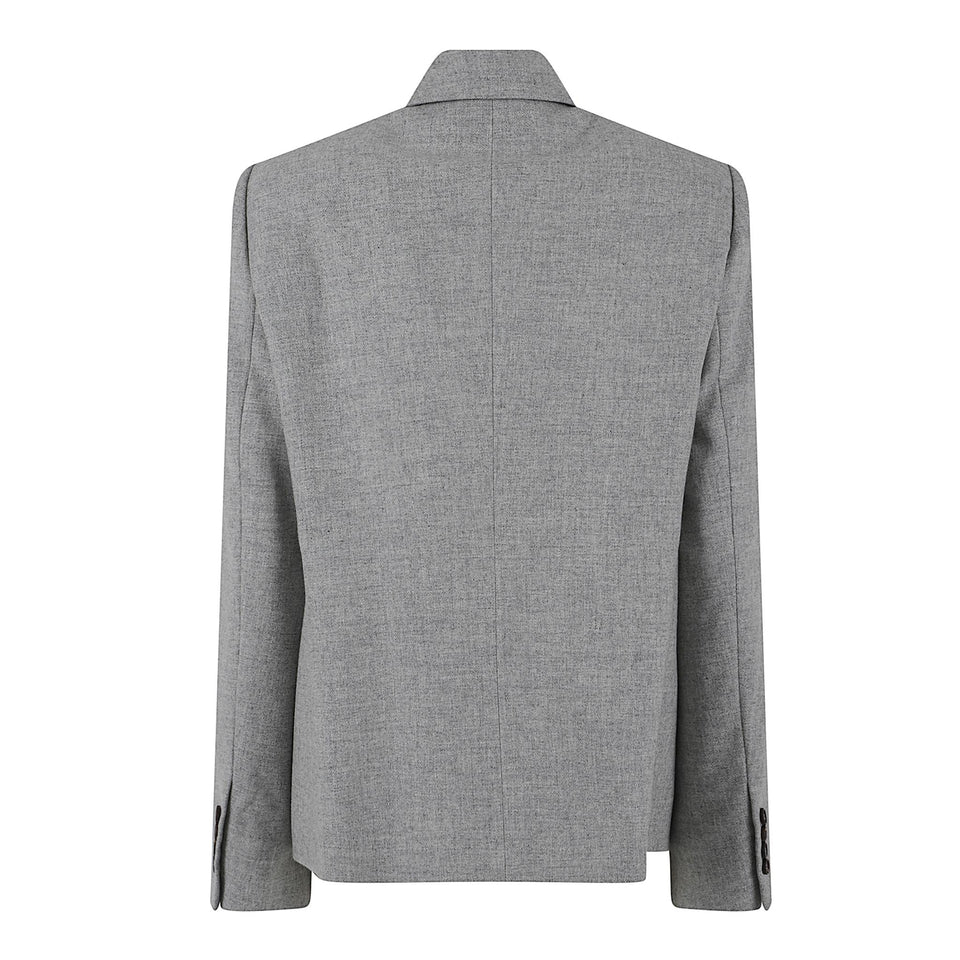 Blazer doppio petto in lana grigio MB1627414 C030 BRUNELLO CUCINELLI