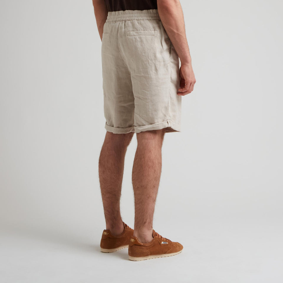 Shorts in lino beige