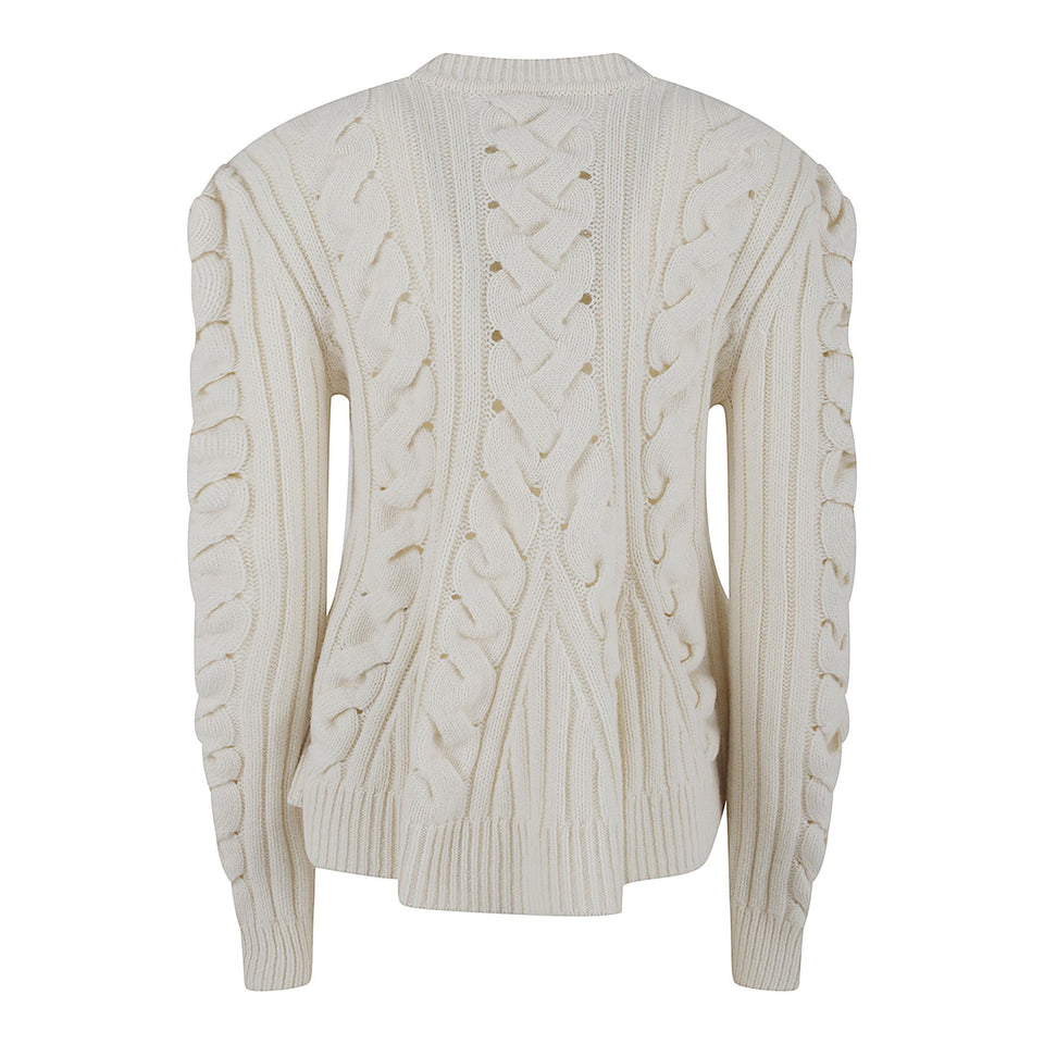 Maglia in lana avorio 848809 Q1BE19004 ALEXANDER MCQUEEN