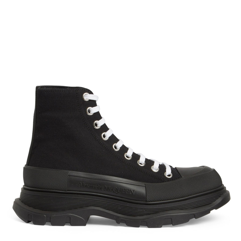 Stivaletto''Tread Slick'' in tessuto nero 705659 W4MV21000 ALEXANDER MCQUEEN