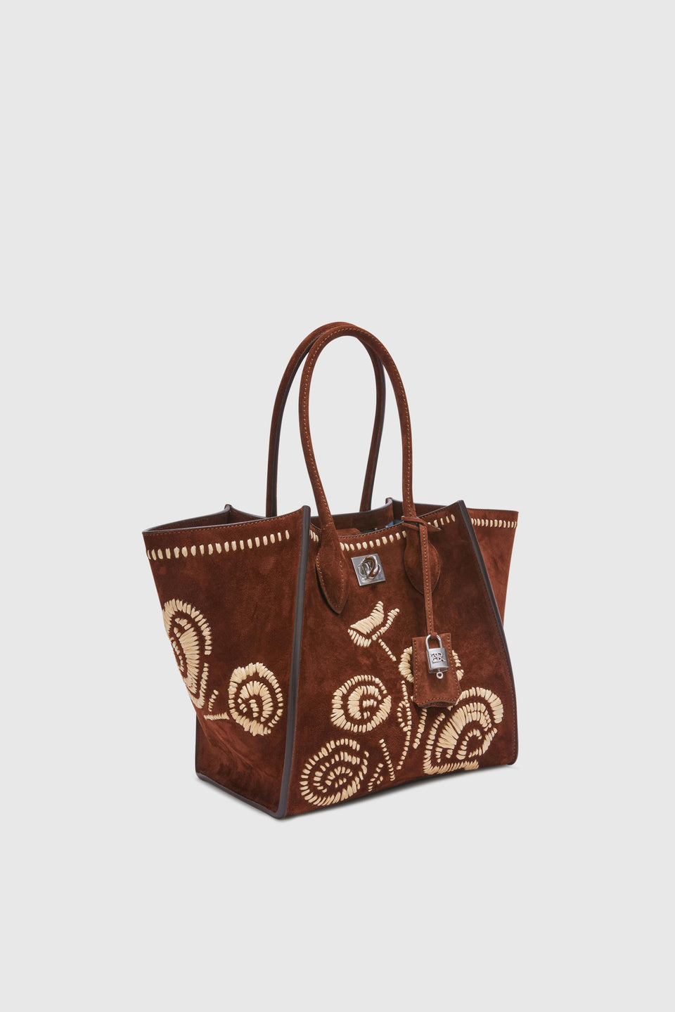 Brown suede ''Marcie'' bag