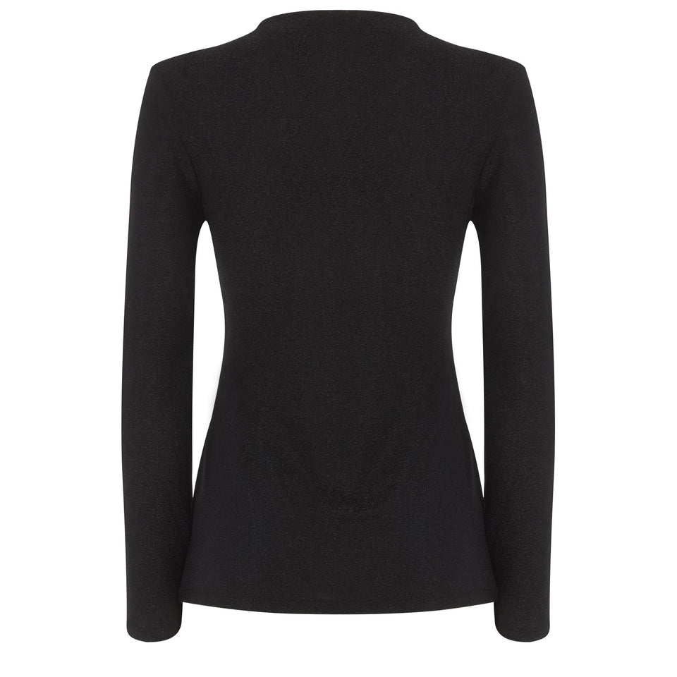 Top "Ursula" in jersey nero
