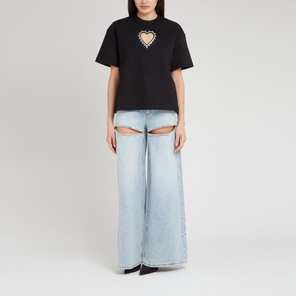 T-shirt in tessuto nera