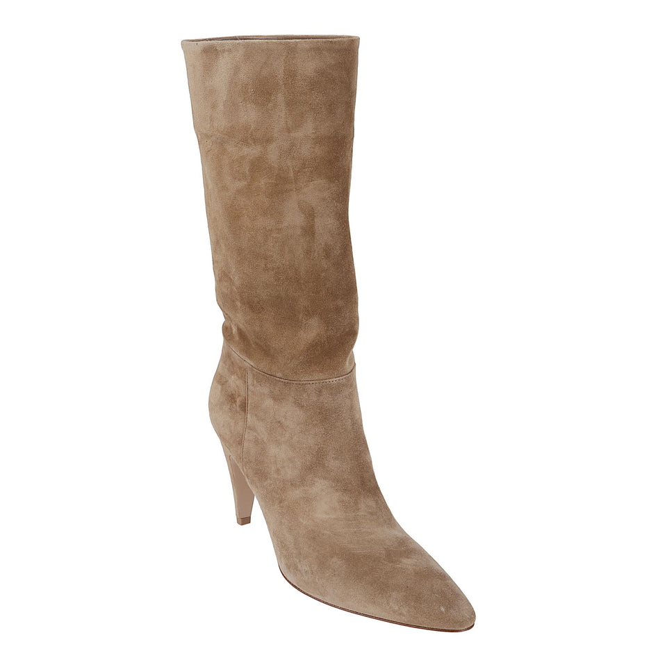 Stivaletto ''Elise'' in camoscio beige G72975 85RICCASCAMEL GIANVITO ROSSI