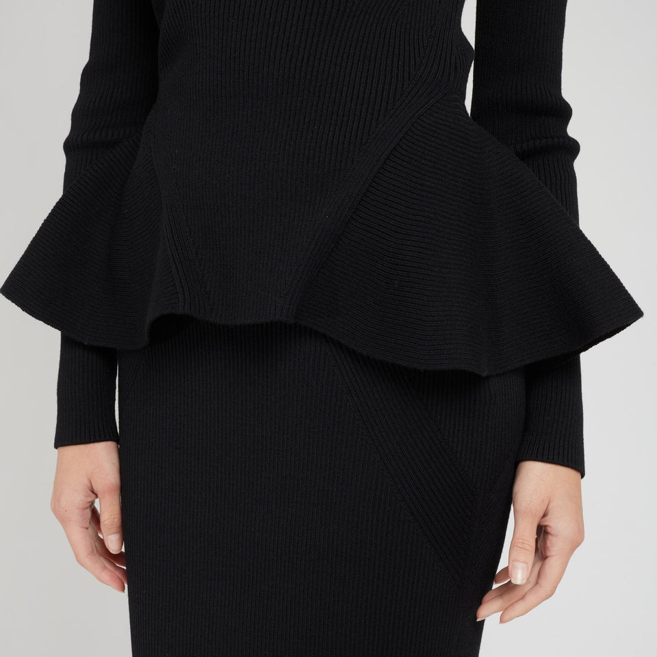 Gonna a tubino in tessuto nera