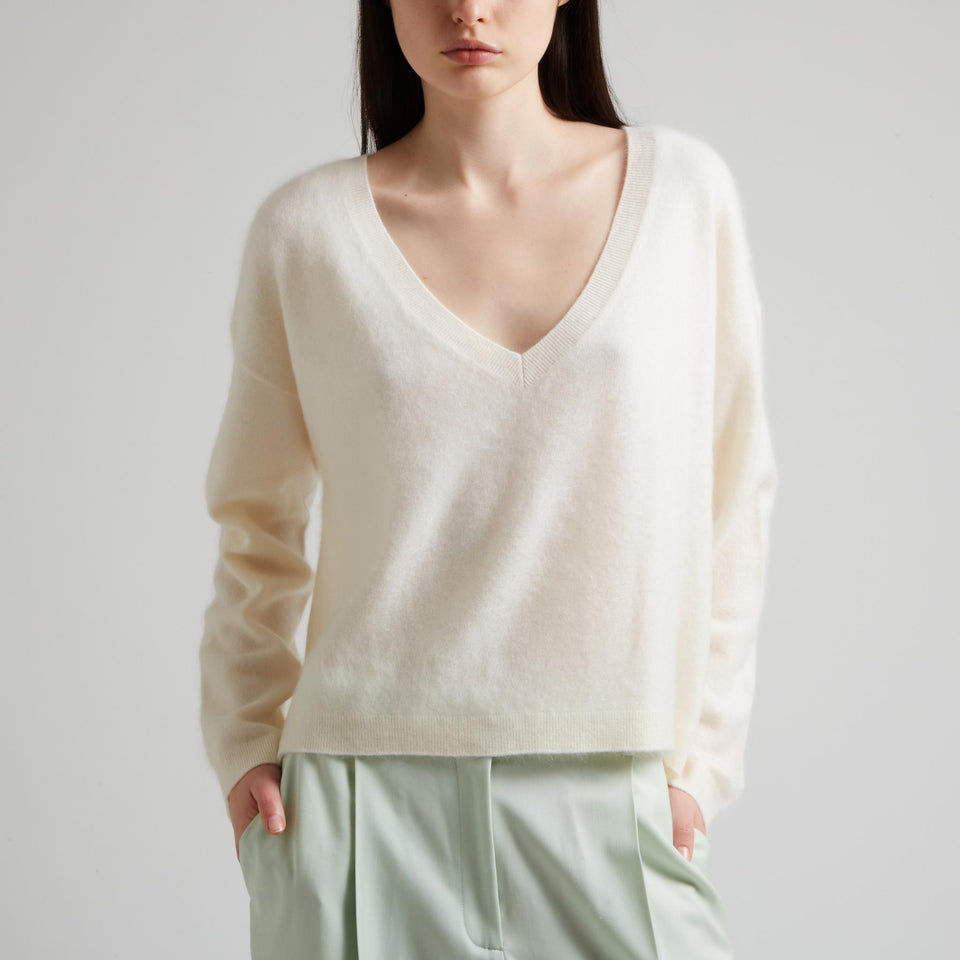 Maglia "Williams" in cashmere beige