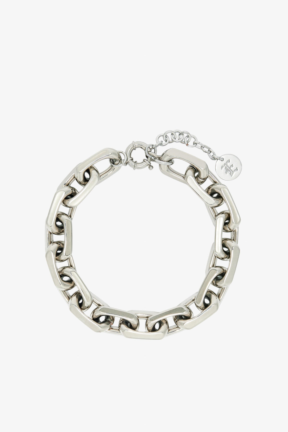 Collana in alluminio e ottone argentata - GIO MORETTI