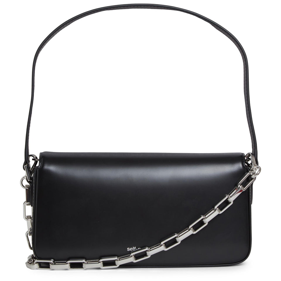 Borsa a mano in pelle nera