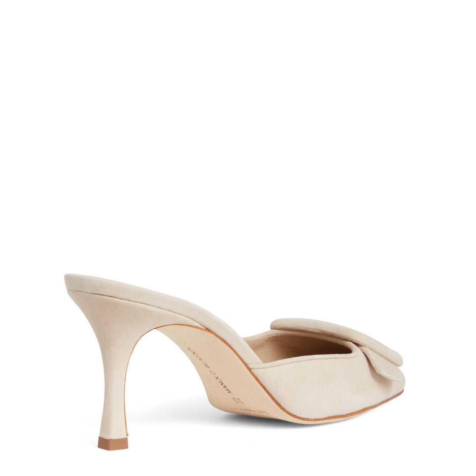 Sandali ''Maysale'' in suede rosa 9XX-0247 0006 MANOLO BLAHNIK