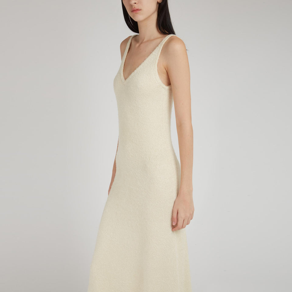 White silk "Downs" dress