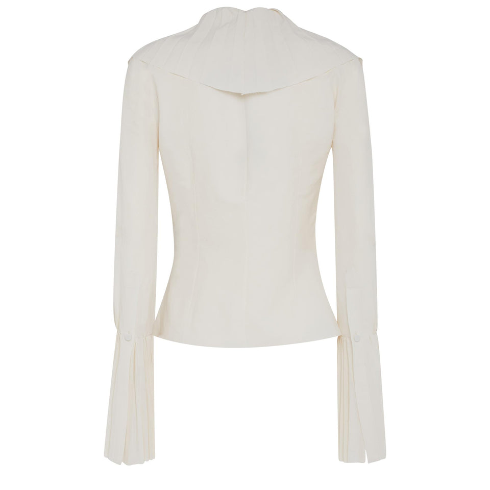 Blusa in tessuto bianca