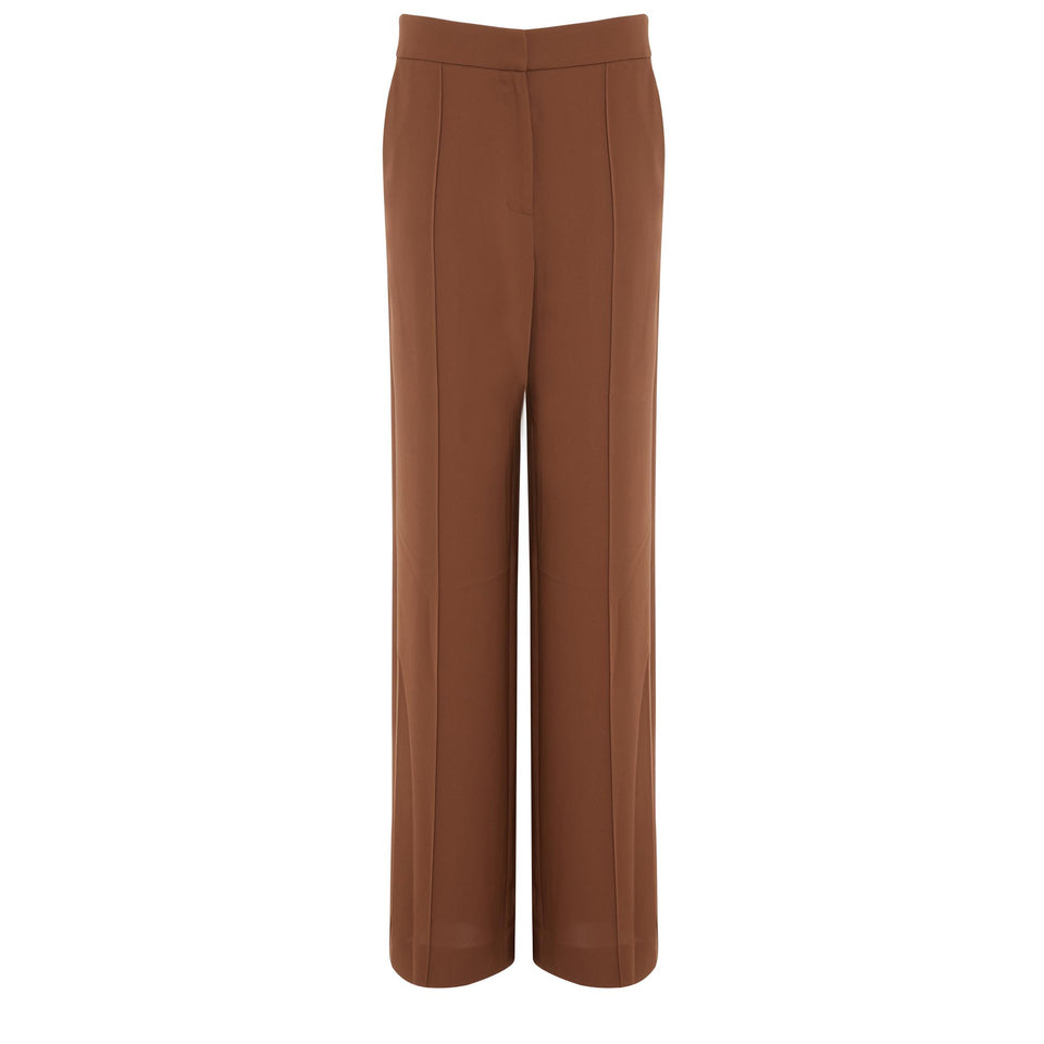 Pantalone "Edia" in tessuto marrone