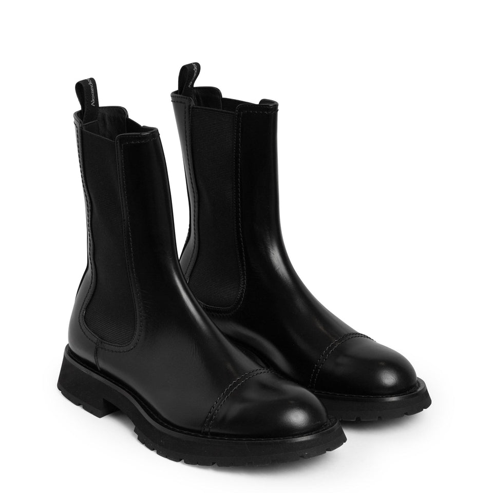 Stivaletto in pelle nero 708175 WIC621000 ALEXANDER MCQUEEN