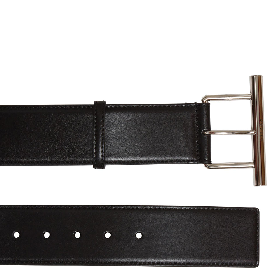 Cintura in pelle nera