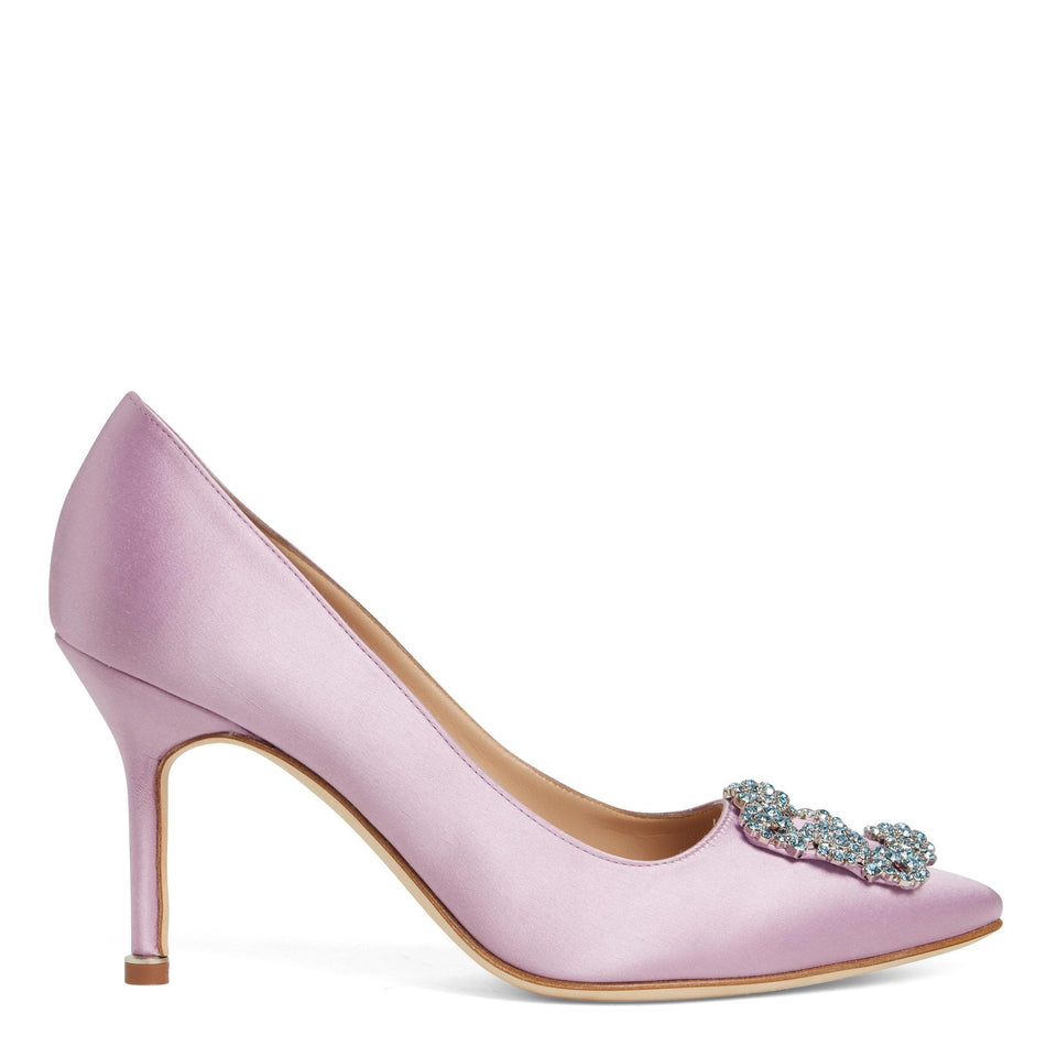 Decolletè ''Hangisi 90'' in raso rosa 9XX-0230 0006 MANOLO BLAHNIK