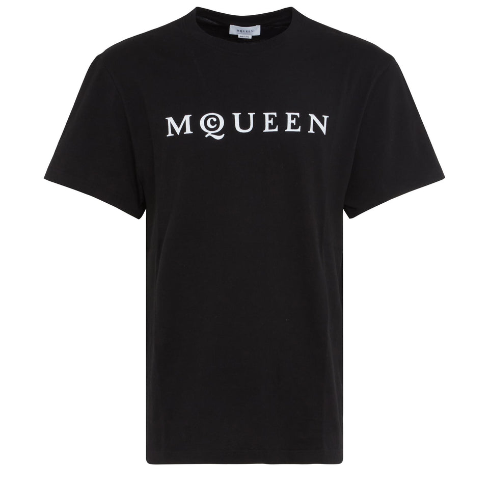 Black cotton T-shirt