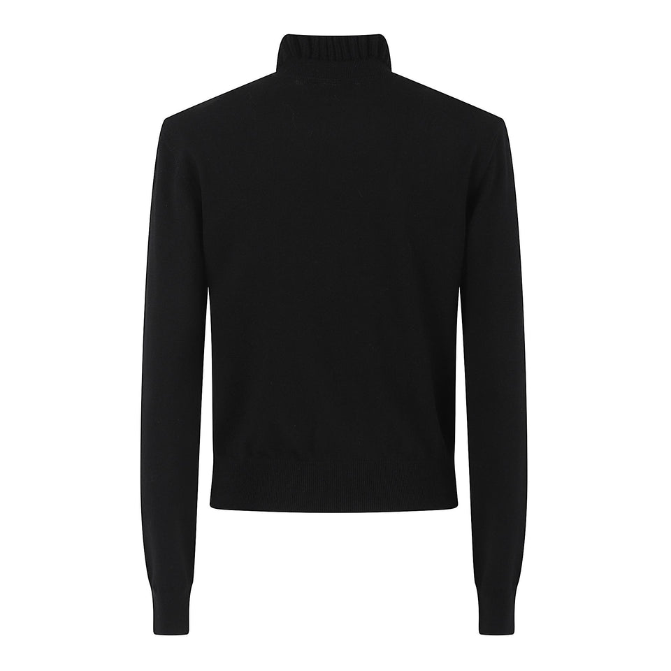 Maglia in lana nera 852296 Q1BFS1000 ALEXANDER MCQUEEN