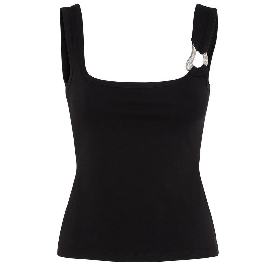 Canotta in tessuto nera