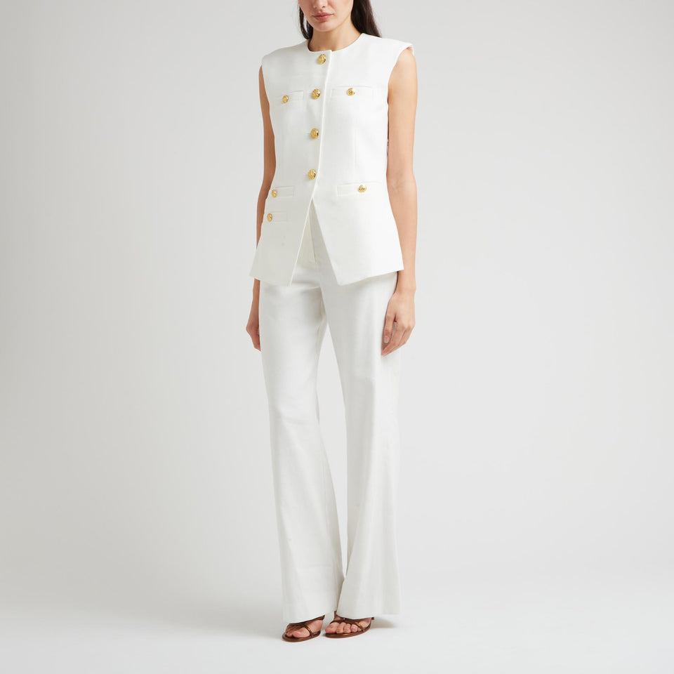 Gilet in tessuto bianco