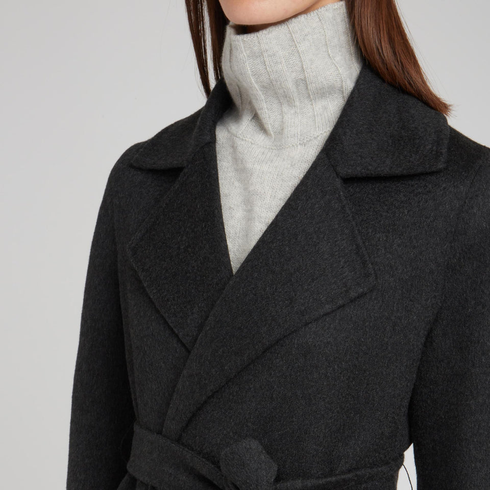 Gray cashmere coat