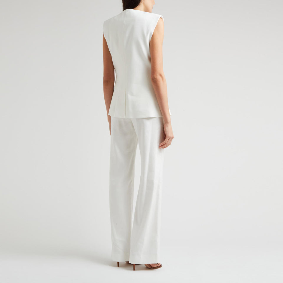 Gilet in tessuto bianco