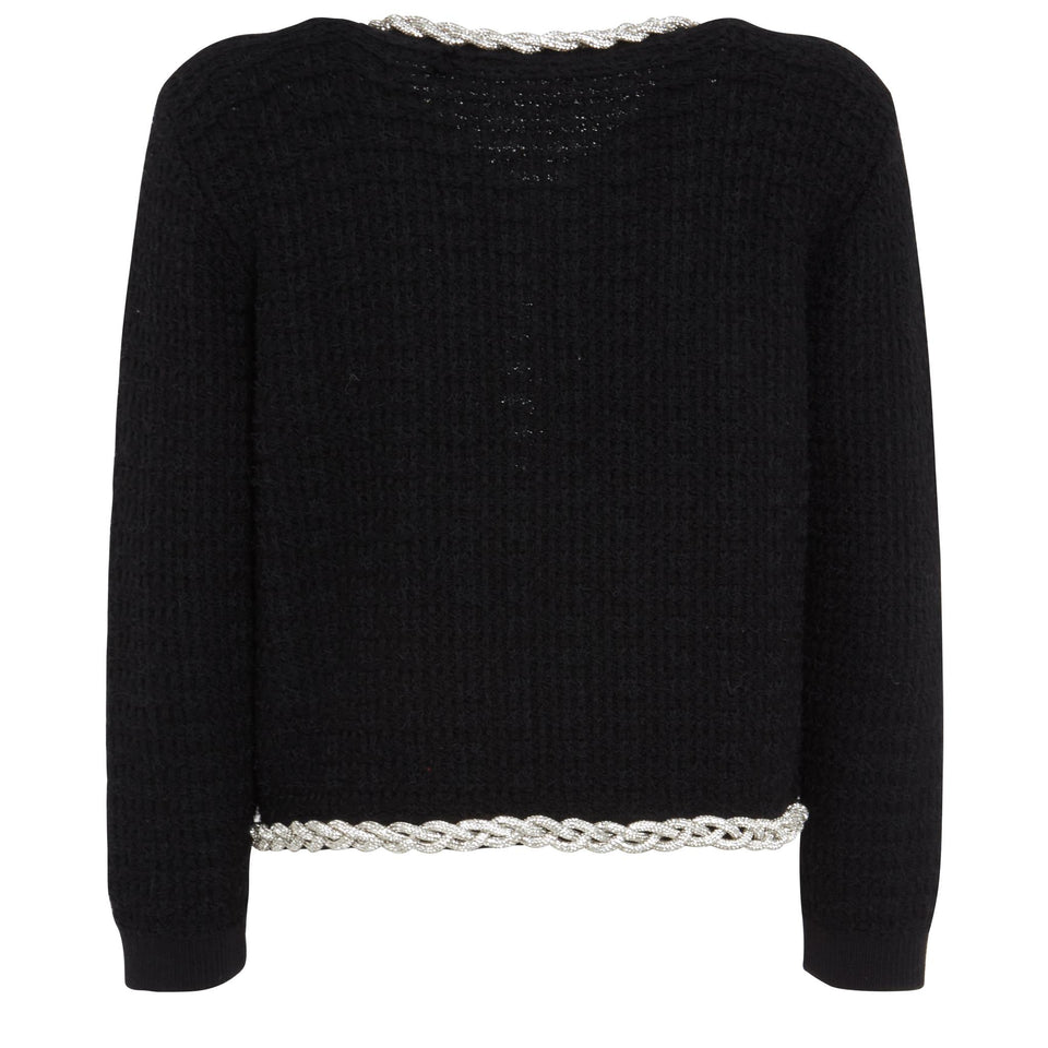 Cardigan crop ''Akira'' in lana nero