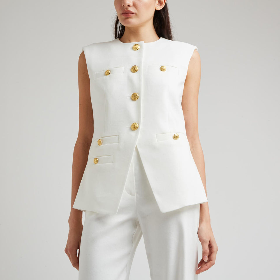Gilet in tessuto bianco