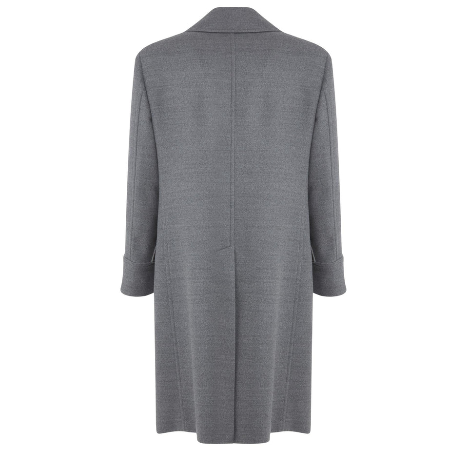 Cappotto doppio petto in lana grigio
