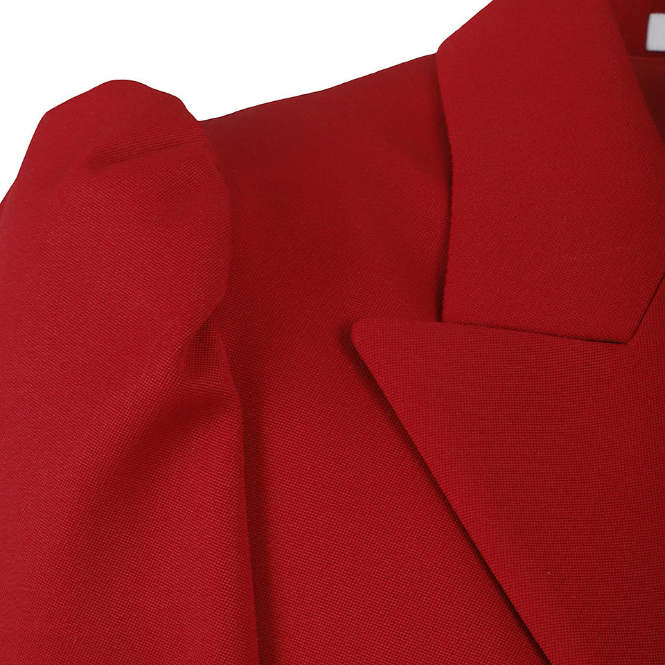 Giacca mono petto in lana rossa 848491 QJAAC6191 ALEXANDER MCQUEEN