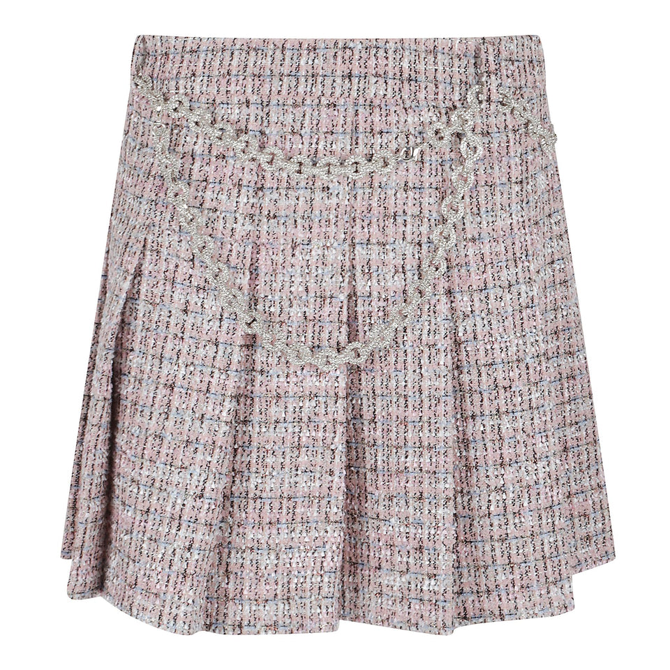 Mini gonna in tweed rosa AW25-048SKA P SELF-PORTRAIT