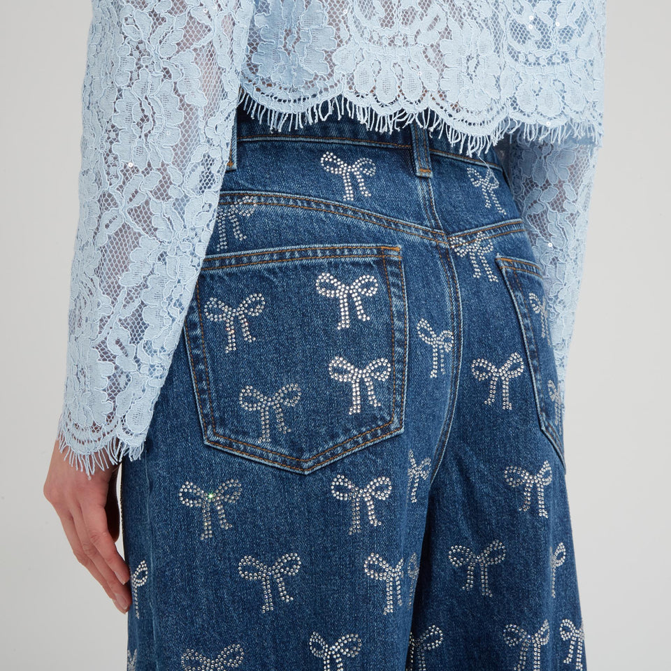 Jeans in denim blu RS25-812P BL SELF-PORTRAIT