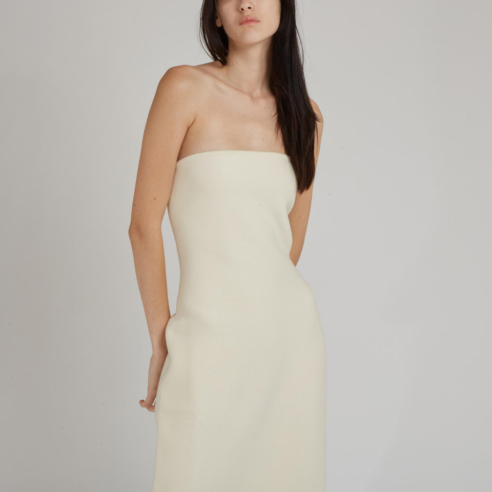 "Immanuel" dress in white wool