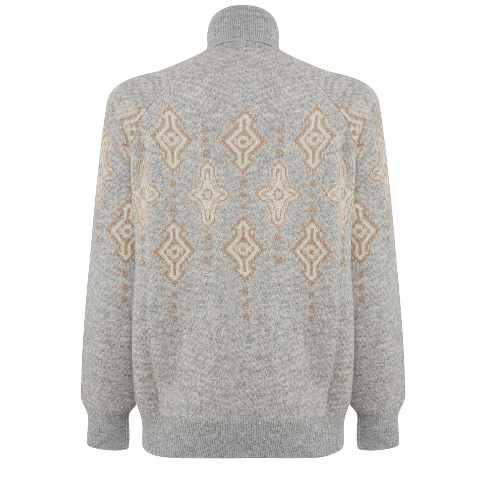 Dolcevita in lana grigio