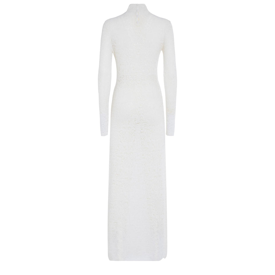 Abito "Lethe" in lana e seta bianco
