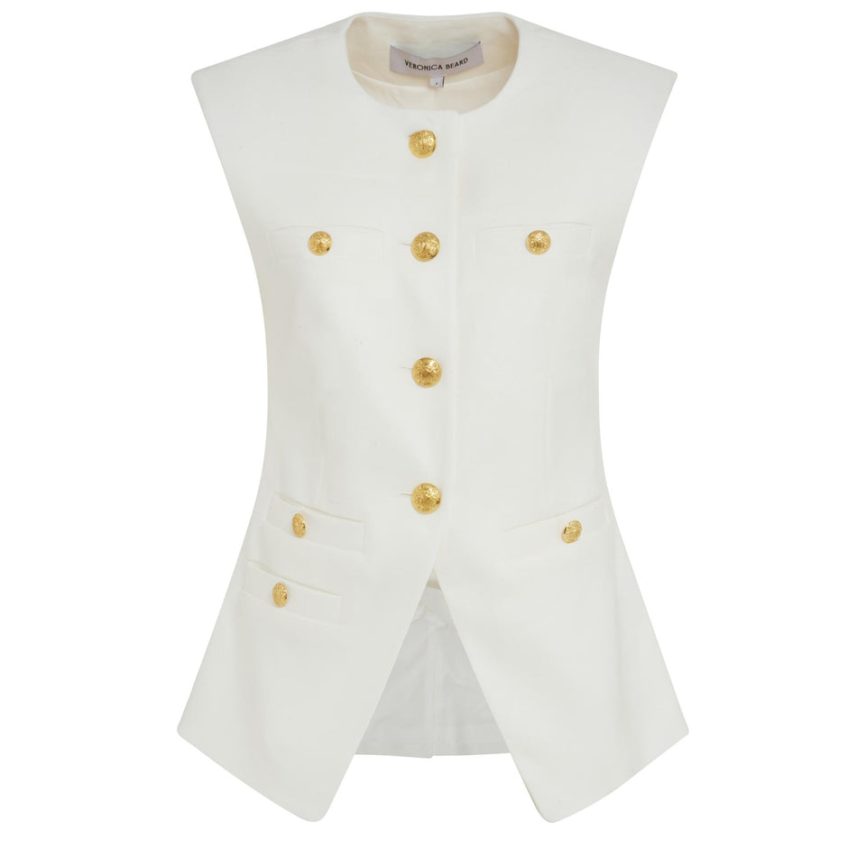 Gilet in tessuto bianco