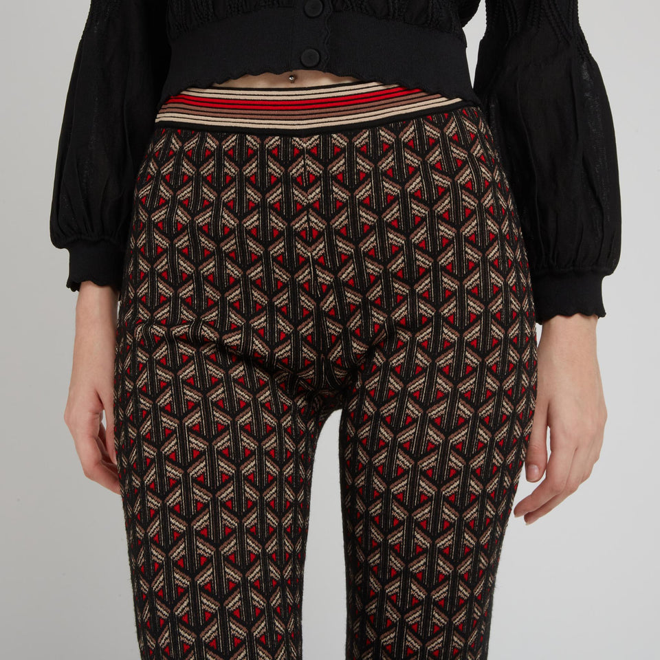"Ashdon" flared trousers in multicolor fabric