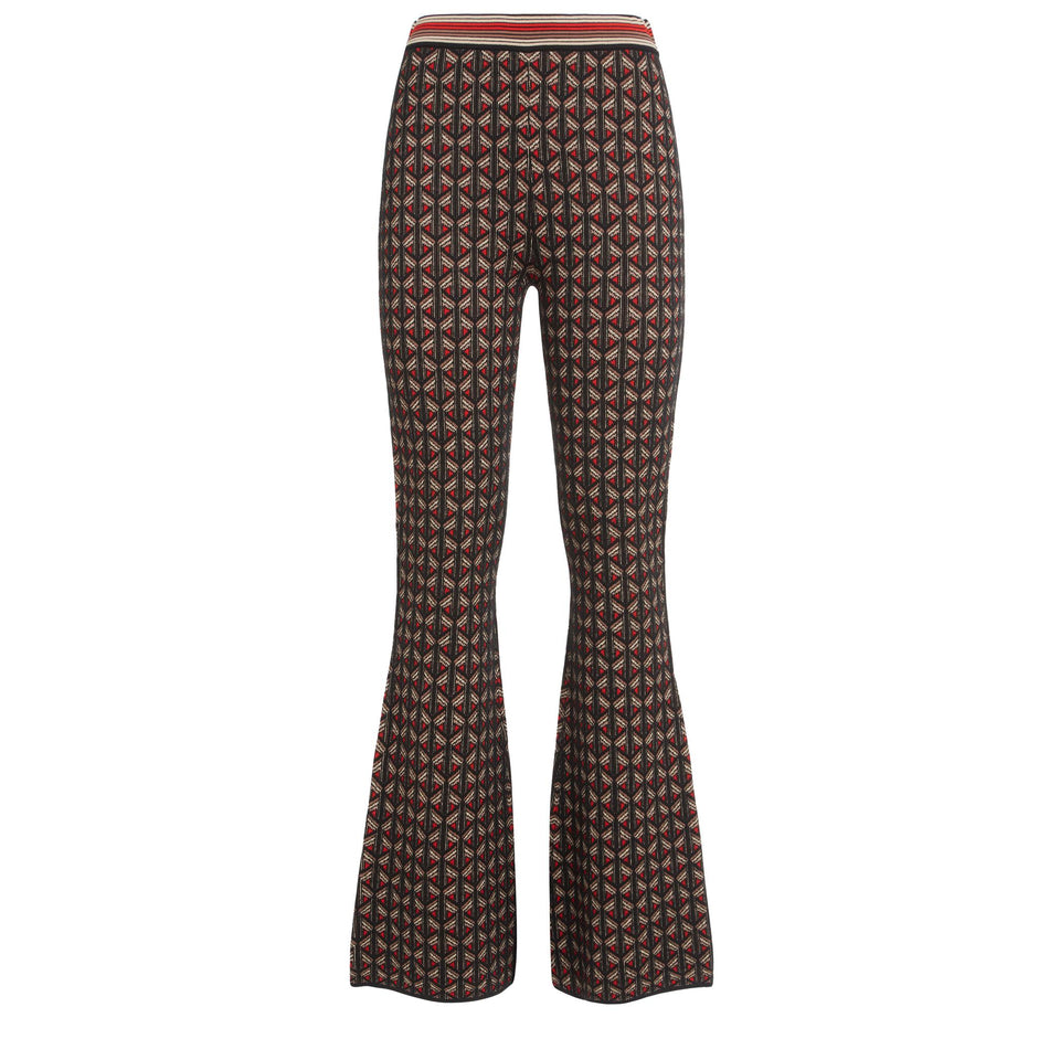 "Ashdon" flared trousers in multicolor fabric