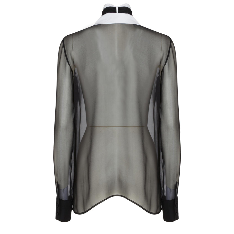 Camicia in seta nera