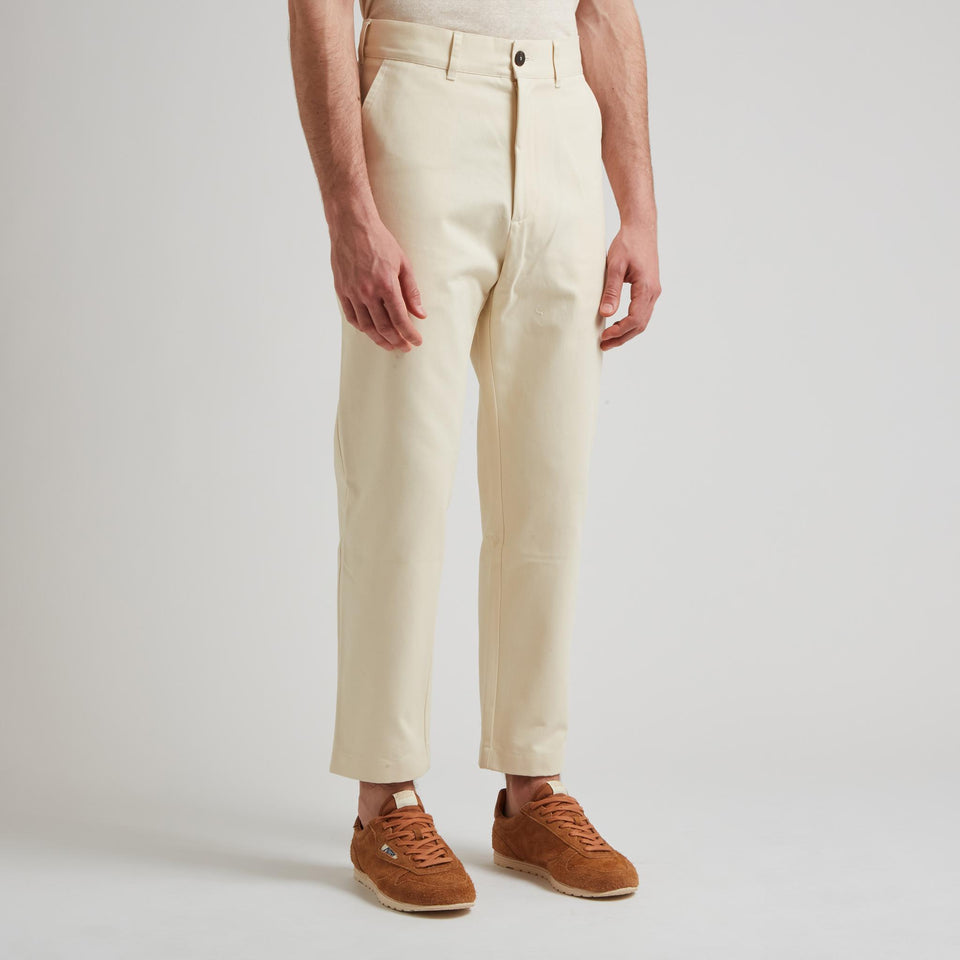 Pantalone "Bill" in cotone bianco