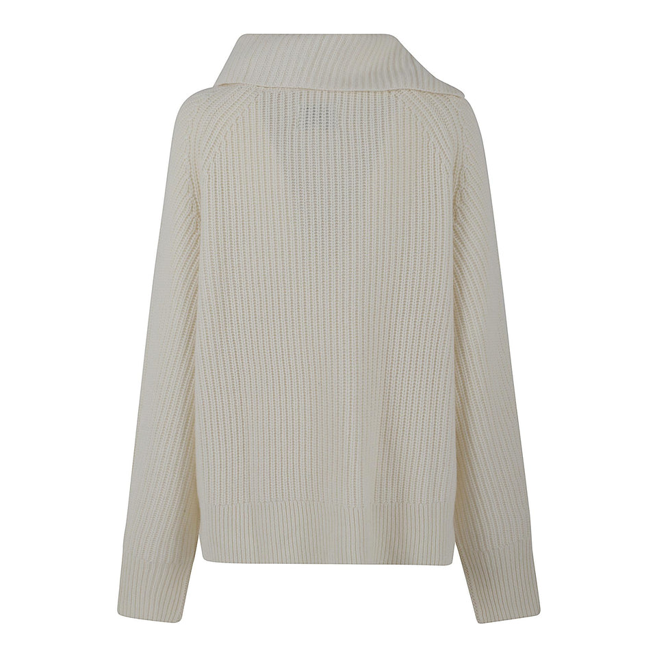 Maglia "Cecil" in cashmere avorio CECIL IVORY LOULOU STUDIO