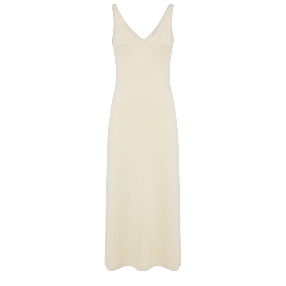 White silk "Downs" dress