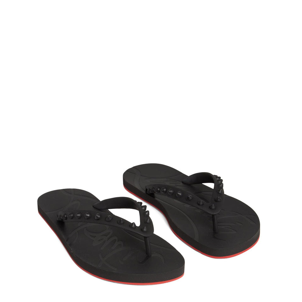 Infradito ''Loubi Flip'' in plastica nero 1210655 BK01 CHRISTIAN LOUBOUTIN