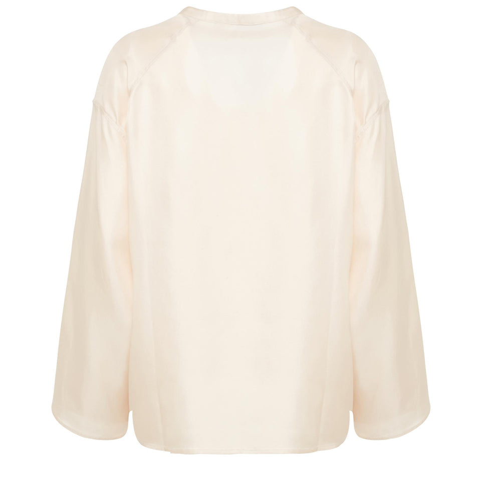 Blusa "Zamia" in seta rosa