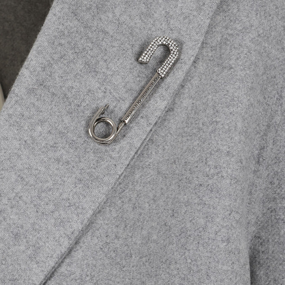 Cappotto doppio petto in cashmere grigio D476D301 UAPT4702 ERMANNO SCERVINO