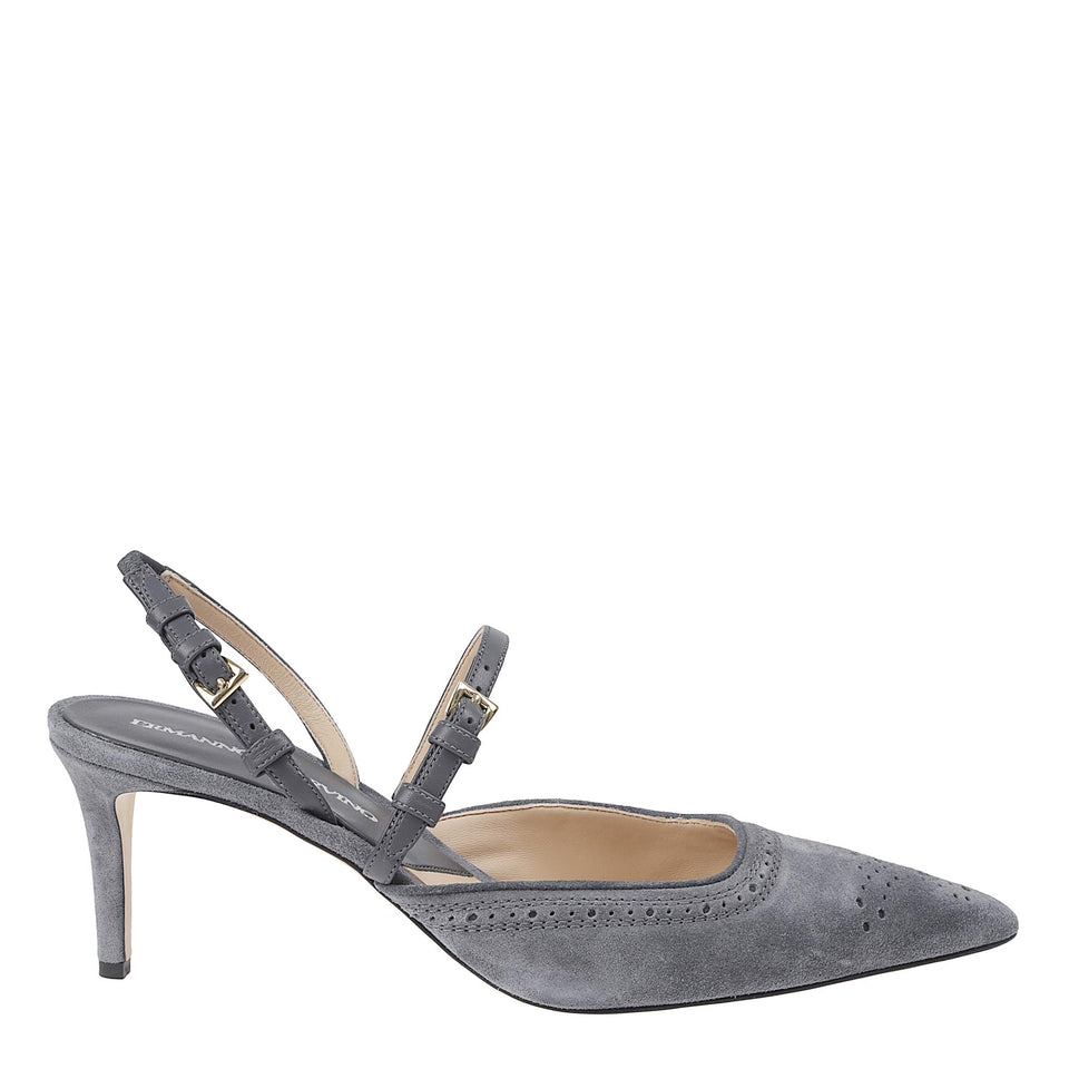 Slingback in pelle grigia D478Z355 DIW93901 ERMANNO SCERVINO