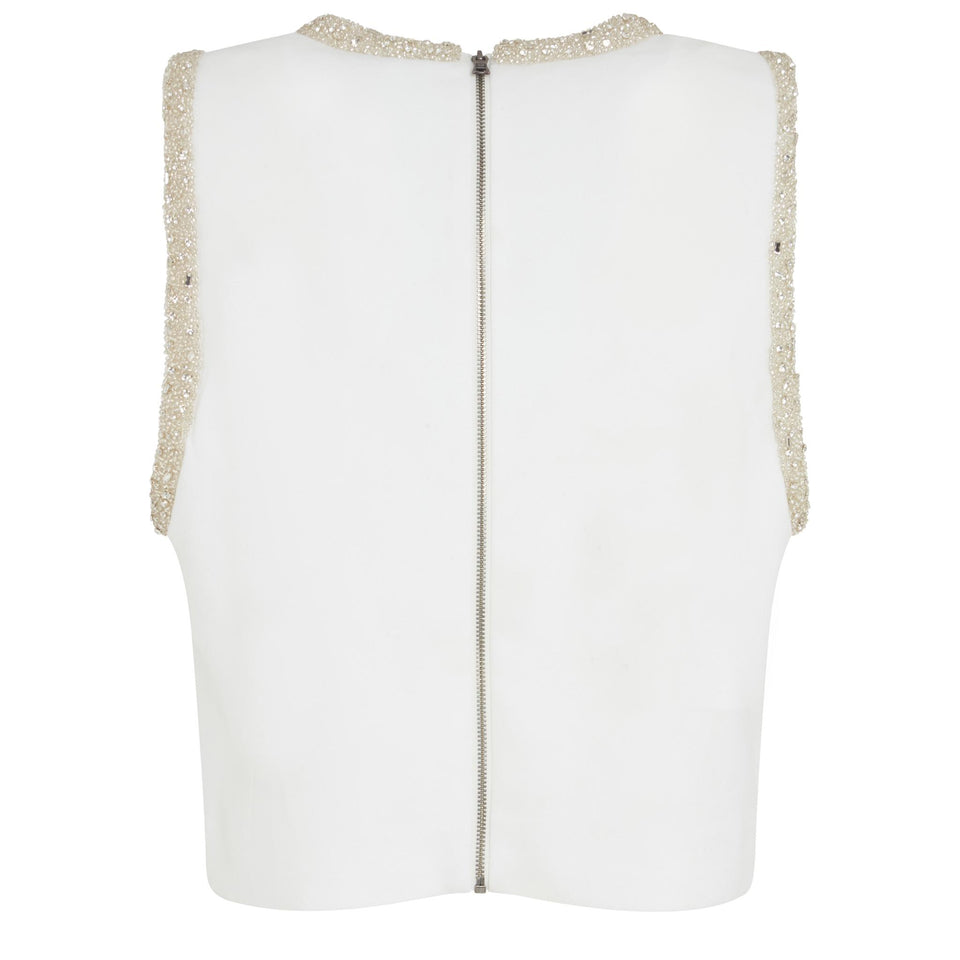 Canotta "Amal" in tessuto bianca