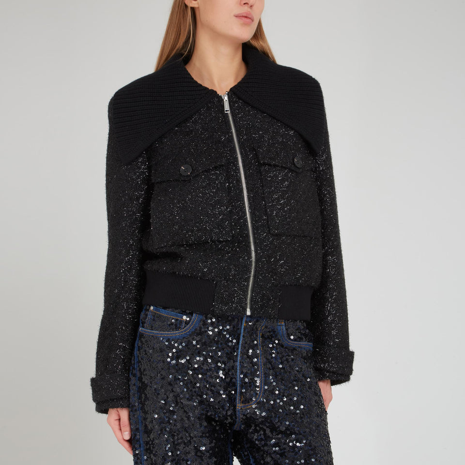 Giacca in tweed nera